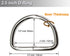 Ewparts 2.5 inch Metal D Rings Welded D-Rings Heavy Duty 6mm Thickness 6 Pack Outer Width 2.5 inch D Ring Inner Width 2 inch Metal D Ring for Craf...