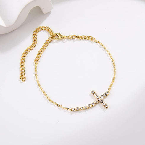 Heart Rhinestone Anklet Bracelets Adjustable Silver Shiny Tennis Anklets Twinkle Cubic Zircon Diamond Anklet Foot Chain Crystal Anklet Beach Jewel...
