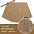 SHACOS Round Table Placemats Set of 4 Wedge Shape Woven Vinyl Place Mats Heat Resistant Wipe Clean Round Table Mats Home Table Decor (4, Tan)...