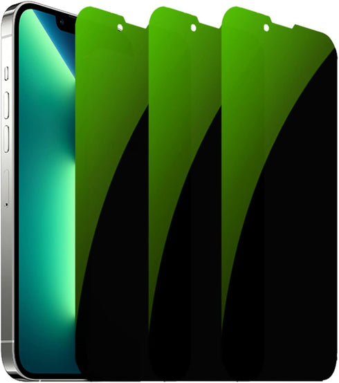 3 PCS Anti-Blue Privacy Tempered Glass Anti-Spy Screen Protector Anti-Peeping Film Suit for iPhone 14 Plus/iPhone 13 Pro Max, 6.7 inch 9H Hardness...