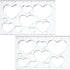 PH PandaHall 2pcs 9 in 1 Heart Inlay Template Router Stencils Template Acrylic Templates Drawing Scale Ruler Drawing Tool Measuring Tool for Schoo...