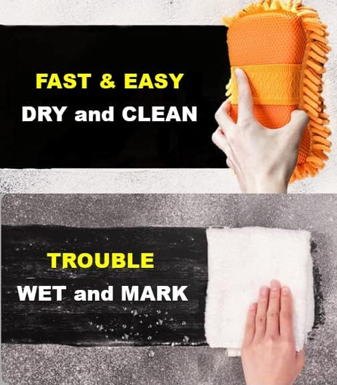 Electrostatic Hand Duster for Fast Cleaning Sensitive Surface, Non Feather Type, No Dust Fly, Desk Car Dust Brush, with Modified Washable Chenille...