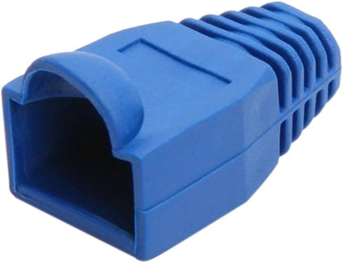 RilexAwhile 100 Pcs Blue Soft Plastic CAT5E CAT6 Ethernet RJ45 Cable Cap Connector Boots Plug Cover Strain Relief Boots (Blue)...