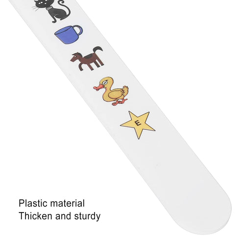 Check Vision Tester Stick, ANGGREK Kids Fixation Stick Vision Tester Clear Colorful Animal Patterns Waterproof Coating Thicken Eye Test Card(No.1)...