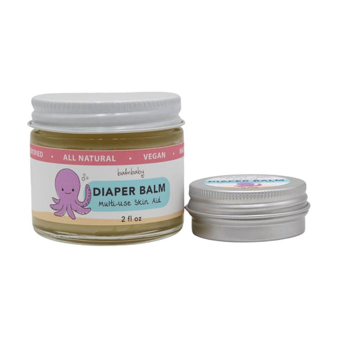 Organic Diaper Balm by Balm Baby – Natural Diaper Rash Cream & Multipurpose Baby Skin Ointment with Calendula, Vegan - Soothing, Healing, Moisturi...