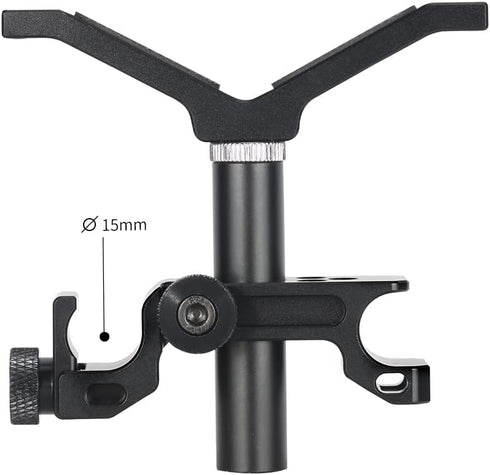 NICEYRIG 15mm LWS Rod Lens Support Y-Bracket, 64mm Vertical Adjustment Applicable for Heavy Long Lens Diameter 50mm to 140mm - 475...