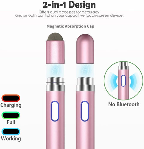 Active Stylus Pen for Touch Screens,Dual Pen Tips for iOS & Android Drawing & Writing,High Precise Digital Pencil for Apple iPhone 15/14/13/12/11/...