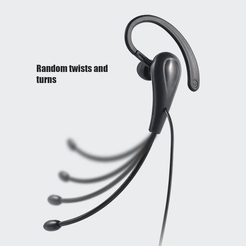 Call Center Headset, 3.5mm Wired Ear Hook Single Sided Customer Service Headphone with Mic, for Laptop Mobile Phones, for Telemarketing...