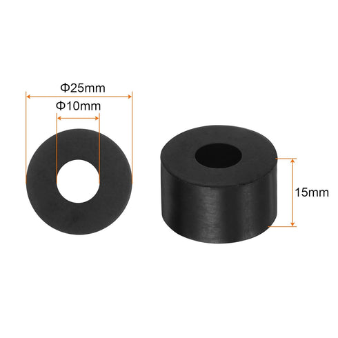 16pcs Rubber Spacer 1 Inch OD 0.4 Inch ID 0.6 Inch Thick Neoprene Round Anti Vibration Isolation Pads Isolator Rubber Washers Bushings for Home Ca...