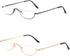 Half Reading Glasses?Metal Frame Readers for Women Men with Pouch (2 Pairs 2.5)...
