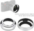 Camera Lens Hood, 2Pcs Aluminium Alloy Hollow Out 39 mm Lens Hood for Leica Camera, Silver...