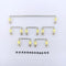 V3 Screw-in Installation Translucent Yellow Keyboard Stabilizers with 2u 6.25u 7u Wires, Keycap Stabilizers Mechanical Keyboard Stabilizers For Di...