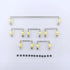 V3 Screw-in Installation Translucent Yellow Keyboard Stabilizers with 2u 6.25u 7u Wires, Keycap Stabilizers Mechanical Keyboard Stabilizers For Di...