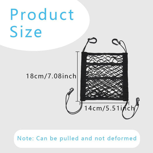 Car Organizer, Car Backseat Organizer, 3-Layer Car Mesh Organizer, Four-Side Elasticity Car Purse Net, Barrier of Backseat Pet Kids, Car Interior ...