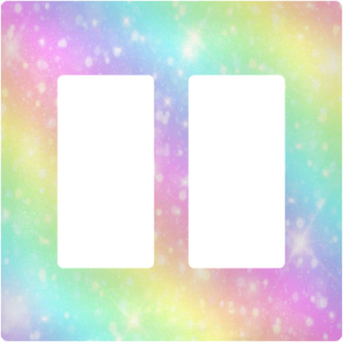 The Unicorn Galaxy Sky With Rainbow Pastel Clouds Wall Plate Cute Bright Candy Sky Wallplates Electrical Outlet Covers 1 Gang Switch Plates For Li...