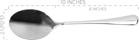 Cornucopia Stainless Steel X-Large Serving Spoons (2-Pack), Serving Utensil, Buffet & Banquet Style Serving Spoons-(2 Spoons)...