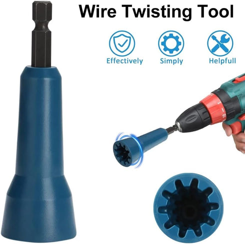 Electrical Wire Twister Tool for Drill, Wire Nut Twiter for Drill,Fast Wire Twisting Tool,Ideal Wire Nut Twister Tool,Connector Driver With 1/4" C...