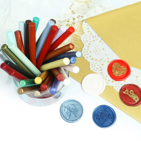 Black Wax Seal Sticks, ONWINPOR 26pcs Glue Gun Black Wax Sealing Sticks for Wax Seal Stamp, Wedding Invitations, Envelope Letter Sealing...