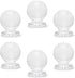 MroMax 6Pcs Tiny Pull Handle Round Acrylic Knob Self-Stick Mini Knob 16mm Diameter Small Size Knob Clear Shiny Knob Cute Decoration for Jewelry Bo...