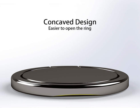 Ultra Slim Phone Ring Holder, Tomorotec Thin Cell Phone Ring Stand for Magnetic Car Mount with Black Car Mount Hook - for iPhone X XR XS 8 7 Plus ...