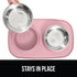 Gorilla Grip 100% Waterproof BPA Free Cat and Dog Bowls Silicone Feeding Mat Set, Stainless Steel Bowl Slip Resistant Raised Edges, Catch Water, F...