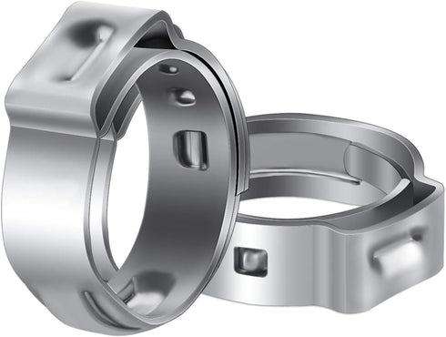LOKMAN 50 Pack 3/4 Inch PEX Cinch Clamps, Stainless Steel Cinch Crimp Rings Pinch Clamps for PEX Tubing Pipe Fitting Connections (3/4 Inch)...