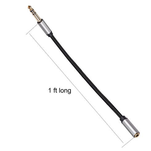 1/4 to 1/8 Headphone Cable Adapter, TRS Auxiliary Aux Cord 6.35mm Male to 3.5mm Female Stereo Jack Audio Adapter for Amplifiers,Guitar, Piano, Hom...