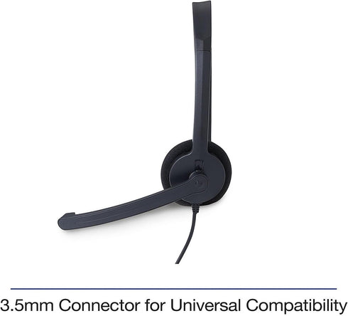 Verbatim Mono 3.5mm Headset with Microphone and in-Line Remote,Black...