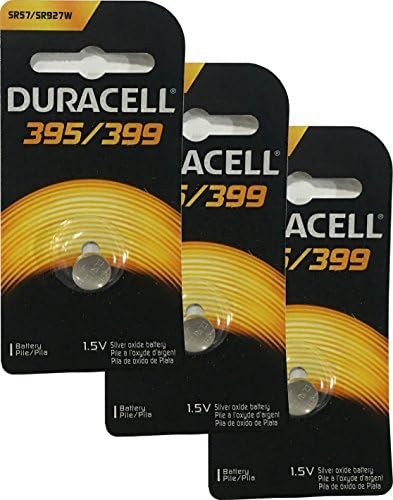 Duracell 395/399 1.5V Silver Oxide Button Battery, 3 Pack...