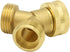 Hooshing Garden Hose Splitter 2 Way Heavy Duty Brass 3/4" GHT Hose Y Swivel Splitter Connector with Washers for Outdoor Faucet Hose...