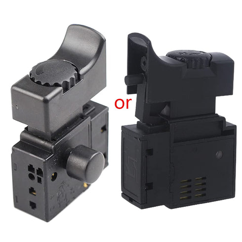 Speed Regulating Switch FA2-61BEK Lock on Power Tool Electric Drill Speed Control Trigger Button Switch, black, Product size: height 55.6mm...