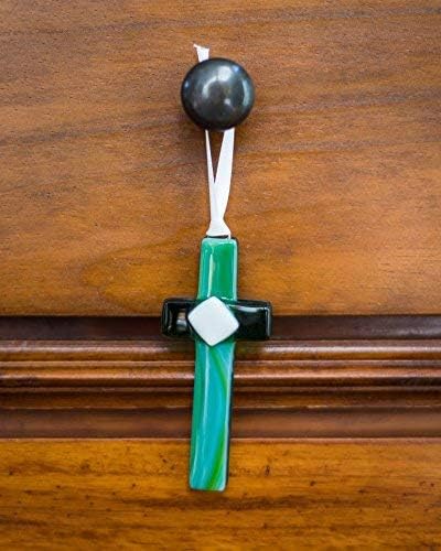 Sentimental Gift For Great Grandma for Mother's Day/Christmas/Birthday - Handmade in USA Glass Cross With Poetry - Religious Gift for Great-Grandm...