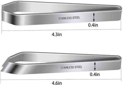 2 Pcs Fish Bone Tweezers, Fish Bone Pliers, Stainless Steel Flat and Slant Tweezers, Kitchen Meat Hair Remover Tool, Suitable for Salmon and Sea B...