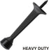 HOME MASTER HARDWARE Heavy Duty 3 in Solid Rigid Door Stop Door Stoppers Door Stops Matte Black 2 Pack w/Rubber Tip...