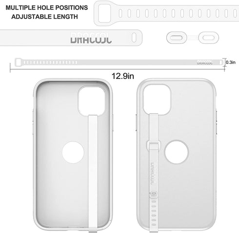 2 PCS Silicone Phone Strap Cell Phone Grip Loop Elastic Stretching Band Hand Finger Holder Secure Slim Universal for Galaxy & iPhone Case Most Sma...