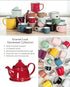 Abbott Collection 27-ENAMEL/CAP WHT Enamel Look Stoneware Cappuccino Mug, White...