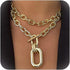 Chunky Gold Necklace Statement Necklaces for Women Layered Charm Necklace Dainty Gold Necklace Stack...