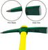 Forged Adze Pick, Weeding Mattock Hoe, Pick Axe 15-Inch, One Piece Intact Drop Forged, Plastic Coated Fiberglass Handle, 1.4LB...