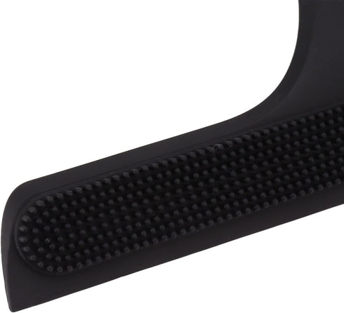Home Shower Squeegee, Portable Hook Silicone Brush Head Glass Wiper Two Sided for Kitchen (Black)...