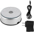LED Colorful Lighted Display Base LED Colorful Light Unique Rotating Crystal Display Base Stand Holder with AC US Adapter Silver...