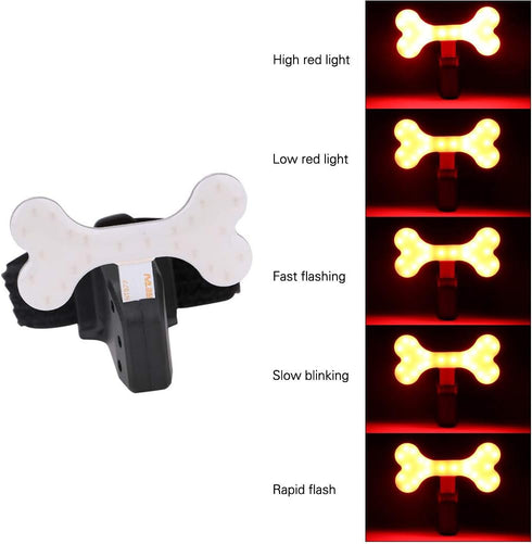 MASO Cycling Lights-USB Rechargable Bike tailligh with 5 Kinds of Light Mode,Bone Monochromatic,Fits on Any Road Bikes, Mountain Bikes, Helmets fo...
