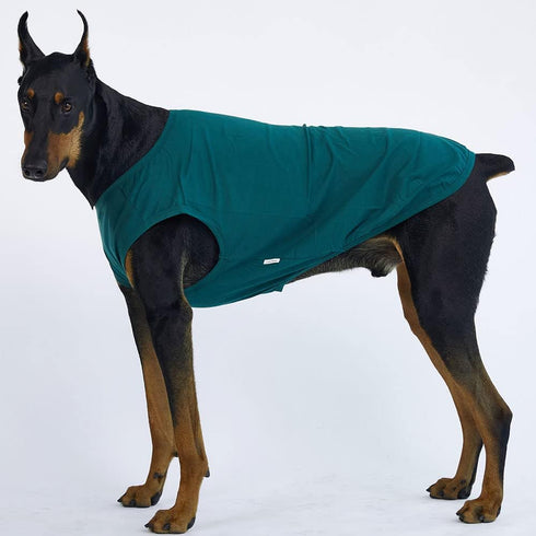 Dog Sleeveless Tank Top Cotton Shirts for Dogs Plain Sleeveless T-Shirts Soft Breathable Cool Dog Shirt pet Clothes (4X-Large, Green)...