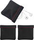 3pcs Earphone Pouch PU Leather Headphone Storage Bag Universal Spring Bag Closure Soft Elastic Snap Spring Pouch for Storing Earphones, Coins, Key...