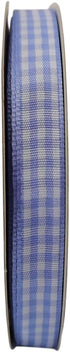 Light Blue Gingham Plaid Checked Ribbon 25 Yard Each Roll 100% Polyester (3/8", Lt.Blue)...