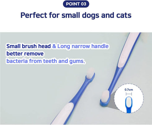 Dentisoft Pet Toothbrush Small & Medium Size for Cat and Dog (Medium)...