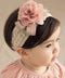 Denifery Baby Girls Cute Headband Elastic Lace Hair Band Pink Flower Headband Hair Accessories...