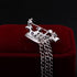 Cross Crown Long Chain Brooch, Rhinestone Tassel Brooch Pin,Retro Crystal Suit Pins Collar Pin,Coat Tassel Chain Lapel Pins for Men's Suit Accesso...