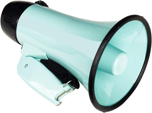 Sugar home Portable Megaphone Bullhorn 20 Watt Power Megaphone Speaker Voice and Siren/Alarm Modes with Volume Control and Strap (Teal)...