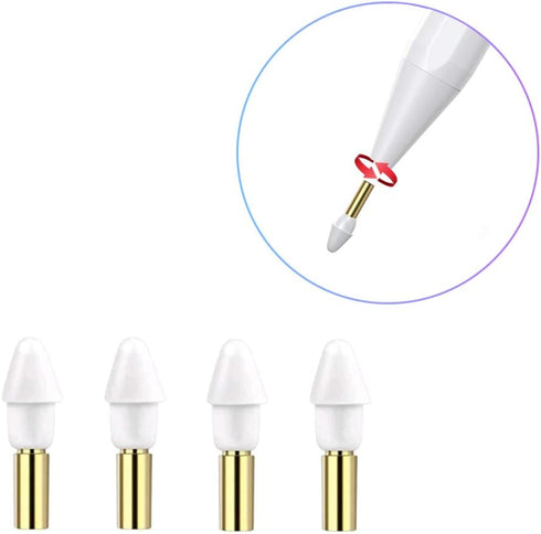 White Replacement Tips for JAMJAKE K10 Stylus Pen (4 Pack)...