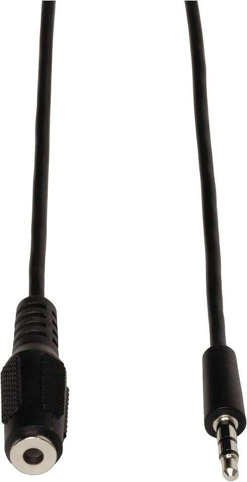Tripp Lite 3.5mm Mini Stereo Audio Extension Cable for Speakers and Headphones (M/F), 6 ft, Black...